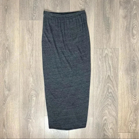 Revolve Nation Marnie Wrap Midi Skirt Knit High Rise Waist Grey Size XS - Picture 13 of 15